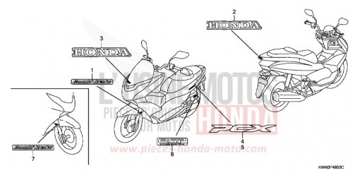 MARQUE/RAYURE WW125EX2C de 2012